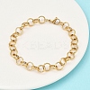 Fashionable 304 Stainless Steel Engraved Bubbles Cable Chain Bracelets STAS-A028-B087G-2