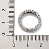 Rack Plating Brass with Cubic Zirconia Bead Frame KK-S406-09B-P-3