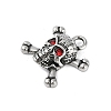 316 Surgical Stainless Steel Micro Pave Cubic Zirconia Pendants STAS-G349-40AS-2