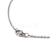 Natural Rudraksha Round Beaded Pendant Necklace NJEW-JN04203-01-6