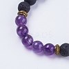Adjustable Nylon Cord Braided Bead Bracelets BJEW-F308-57B-2