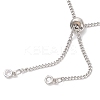 304 Stainless Steel Curb Chain Slider Bracelet Making AJEW-JB01524-02-4