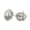 304 Stainless Steel Flower Stud Earrings EJEW-Z068-04P-2