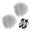 Faux Mink Fur Shoes Buckle Clip AJEW-WH0248-670B-1