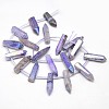 Electroplate Gemstone Natural Quartz Crystal Beads Strands G-L134-02-3