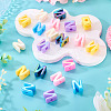 20Pcs UV Plating Opaque Acrylic European Beads OACR-TADJ0001-16N-4