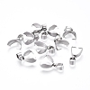 Tarnish Resistant 201 Stainless Steel Pendant Pinch Bails LS-X-STAS-E437-28P-3