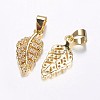 Long-Lasting Plated Brass Micro Pave Cubic Zirconia Pendants X-ZIRC-F069-36G-2