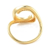 Rack Plating Brass Micro Pave Cubic Zirconia Open Cuff Rings for Women RJEW-Z059-31G-3