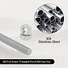 304 Stainless Steel M4 Full Screw Threaded Rod & M4 Hex Nut STAS-GA0001-48A-5