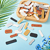 100Pcs 20 Styles PU Leather Label Tags PURS-TA0001-02-9