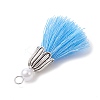 5Pcs 5 Colors Handmade Polycotton(Polyester Cotton) Tassel Pendants PALLOY-JF04471-5