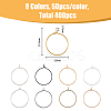 400Pcs 8 Colors Iron Hoop Earrings IFIN-FH0001-72B-2