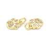Rack Plating Brass Micro Pave Clear Cubic Zirconia Charms KK-C011-58G-2