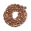 Transparent Electroplate Glass Beads Strands EGLA-N013-T6mm-B16-2