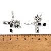 Rack Plating Alloy Crystal Rhinestone European Dangle Charms FIND-C055-29P-3