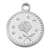 Anti-Tarnish 304 Stainless Steel Pendants STAS-M076-02P-1