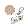 Flower Angel ABS Plastic Imitation Pearl & Acrylic Pendant Decorations HJEW-JM02989-5