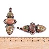 Natural Unakite Pendants G-Q158-04-05-3