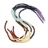 Chakra Natural Red Jasper & Yellow Jade & Green Aventurine & Tiger Eye & Sodalite & Amethyst Beads Strands G-NH0002-E02-4mm-1
