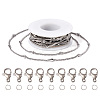 DIY Stainless Steel Satellite Chains Necklace Jewelry Kits DIY-TA0010-46-1
