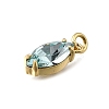 Horse Eye Brass with Glass Charms KK-G525-04G-01-2