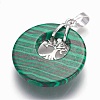 Synthetic Malachite Pendants G-F573-C01-4