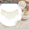 2Pcs Alloy & Glass Rhinestones Tassel Shoe Decoration Chain FIND-GF0005-26-6