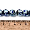 Glow in the Dark Luminous Style Handmade Silver Foil Glass Round Beads FOIL-I006-12mm-02-7