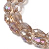 Transparent Electroplate Glass Beads Strands EGLA-N013-T4mm-B23-3