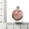 Natural Rhodonite Perfume Bottle Pendants G-K338-22P-04-3