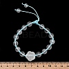 Adjustable Natural Quartz Crystal Braided Bead Bracelets BJEW-L713-A01-5