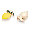 Golden Plated Alloy Enamel Pendants ENAM-T009-97-RS-1
