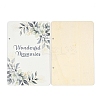 Printed Wooden 2-Ring Loose Leaf Binder Postcard Photo Album Cover DIY-XCP0003-83G-1