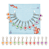 12Pcs 4 Colors Plastic Pendant Stitch Markers HJEW-NB00047-1