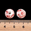 Floral Printed Porcelain Beads PORC-Q202-10mm-1-3