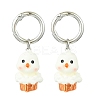 12Pcs 6 Style Animal Resin Pendant Shoe Charms HJEW-DR00001-3