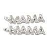 Mother's Day Brass Micro Pave Cubic Zirconia Pendants KK-K378-11P-1