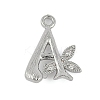 Brass Crystal Rhinestone Letter Links Connector Charms KK-S395-06P-A-1