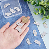 12Pcs 201 Stainless Steel Pendants STAS-UN0036-65-3
