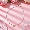 Brass Micro Pave Grade AAA Cubic Zirconia Letter Pendant Necklaces NJEW-JN04771-08-2