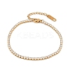 304 Stainless Steel Micro Pave Cubic Zirconia Tennis Bracelets for Women BJEW-A146-01G-4