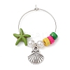 Natural Shell Wine Glass Charms AJEW-TA00021-4