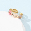 304 Stainless Steel Cuff Rings for Women RJEW-D334-02B-G-3