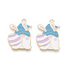 Alloy and Enamel Pendants ENAM-T021-21F-1
