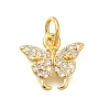 Rack Plating Brass Micro Pave Cubic Zirconia Charms KK-I716-05G-1