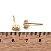 Brass Micro Pave Clear Cubic Zirconia Stud Earrings EJEW-R016-01G-02-6