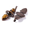 Natural Tiger Eye Pendants G-Q158-04-13-2