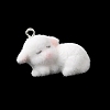 Flocking Opaque Resin Pendants RESI-G123-01E-1