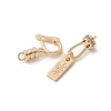 Brass Micro Pave Cubic Zirconia Fold Over Clasps KK-U052-39G-2